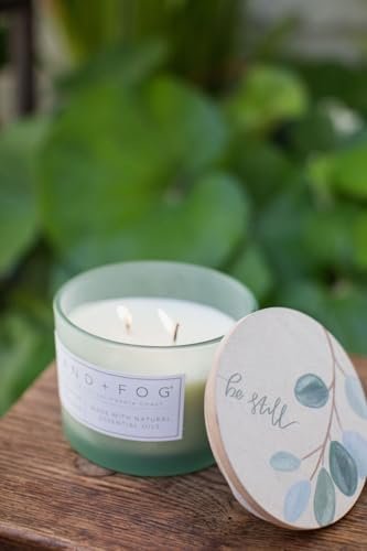 41znI5zpiCL._SL500_.jpg Sand + Fog Eucalyptus & Lavender Scented Candle - 100% Cotton Wick, 12 oz Jar - Luxury Home Decor - Image 4