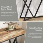 Tribesigns 55" Console Table: Farmhouse Sofa Table with Unique Metal Base for Living Room & Entryway. - Image 8