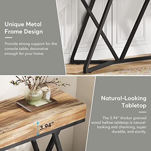 51-YlElL._SL500_.jpg Tribesigns 55" Console Table: Farmhouse Sofa Table with Unique Metal Base for Living Room & Entryway. - Image 8