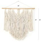 Mkono Macrame Wall Hanging – Chic Boho Home Decor for Bedroom, Living Room, or Dorm, 36"x35" - Image 6
