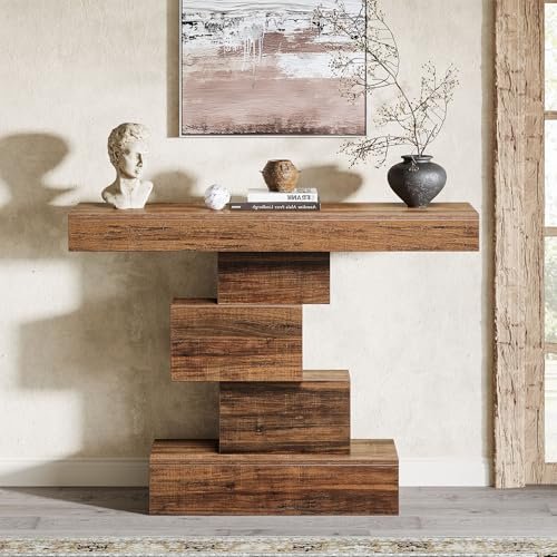511t1W6f-VL._SL500_.jpg Tribesigns 42.5" Farmhouse Console Table - Narrow Rustic Brown Sofa Table for Living Room & Hallway. - Image 4