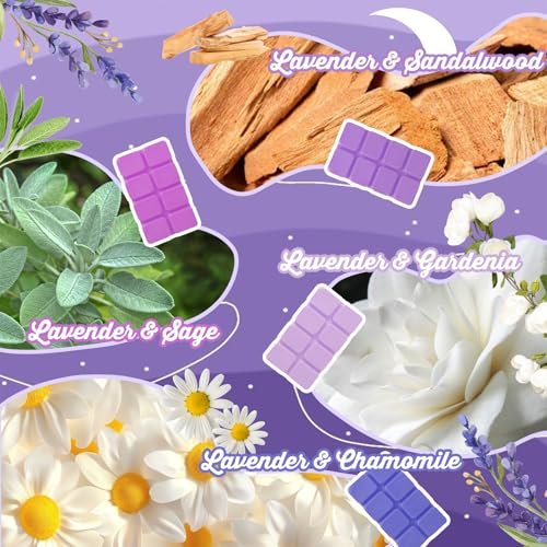 511tS77t6-L._SL500_.jpg SCENTORINI Wax Melts - Long-Lasting Lavender Scent, 4-Pack (Sage, Chamomile, Sandalwood) - 2.5 oz - Image 2