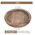 Hanobe Wooden Candle Plate Holder: Round Rustic Tray for Tealights, Pillars & Home Decor. Perfect for Christmas & Weddings! - Image 5