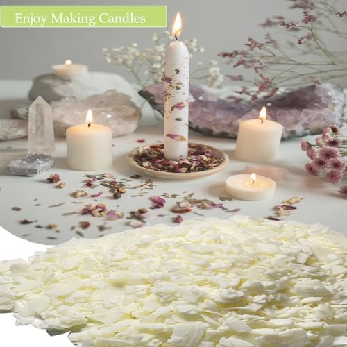 512pzo-FrL._SL500_.jpg DINGPAI 2lb Organic Soy Wax Flakes for Candle Making - Pure, Premium, Additive-Free Soy Wax from Farm. - Image 7