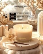 96NORTH Luxury Vanilla Soy Candle | Large 3-Wick Jar | 50-Hour Burn | Natural Soy Wax | Perfect Housewarming Gift - Image 4