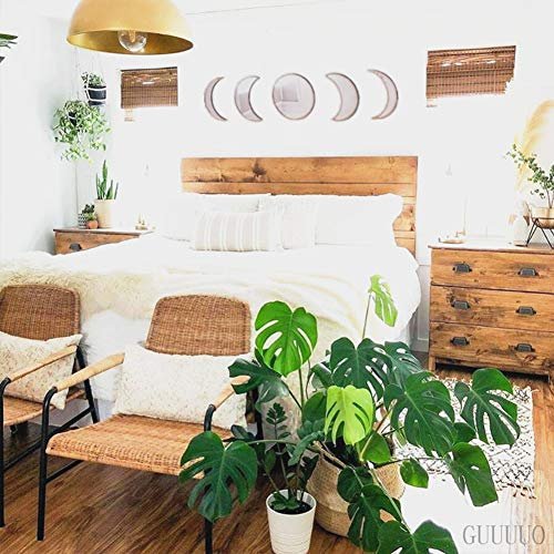 512gffcspnL._SL500_.jpg Scandinavian Natural Decor: Acrylic Moon Phase Wall Mirror for Bohemian Living Room & Bedroom Décor (Beige) - Image 5