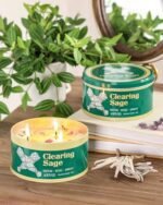 AOOVOO Sage Candle for Cleansing – 12oz Large 3-Wick Scented Candle with Crystals & Sage, Non-Toxic Aromatherapy Gift for Meditation. - Image 6