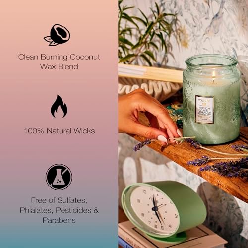 51ANE7RJ1oL._SL500_.jpg Voluspa French Cade Lavender Candle - 18 oz Coconut Wax Blend, 100-Hour Burn Time, Perfect for Home Decor - Image 4