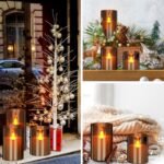 WeMarry Flameless LED Candles Set of 3 – 4", 5", 6" Gray Pillars with Remote & Timer, Perfect for Weddings, Parties, and Home Décor. - Image 5