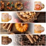 Fall Scented Candle Gift Set - 4 Aromatherapy Soy Wax Candles: Apple Pie, Autumn Wreath, Cinnamon Pumpkin Spice for Home Decor. Perfect gift for men and women! - Image 4