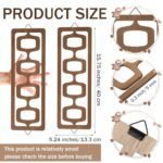 CroBlissful 2-Pc Mid Century Modern Wall Art: Elegant Brown Geometric Abstract Panels for Living Room Decor. - Image 2