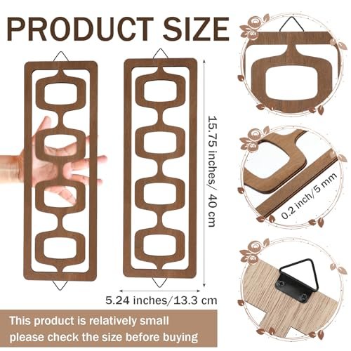 51DhlQIWfyL._SL500_.jpg CroBlissful 2-Pc Mid Century Modern Wall Art: Elegant Brown Geometric Abstract Panels for Living Room Decor. - Image 2