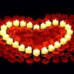 cridoz 2000 Pieces Artificial Rose Petals with 24 LED Tea Lights Candles, Romantic Decorations Special Night Set for Night, Valentine's Day, Wedding Anniversary or Table Décor, Warm White