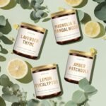 4-Pack Scented Candle Set | Aromatherapy Gifts for Him & Her | Soy Candles: Amber, Eucalyptus, Lavender & Sandalwood. - Image 5