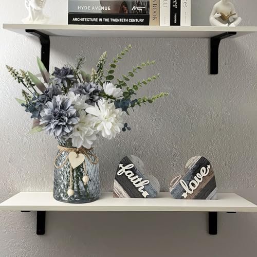 51HjNUawNiL._SL500_.jpg Faux Flowers in Vase: Artificial Floral Centerpieces for Dining Room & Coffee Table Decor - Image 4