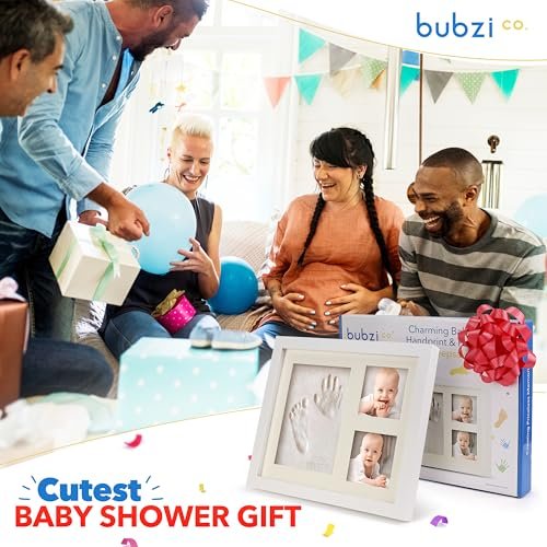 51IV69xCPgL._SL500_.jpg Bubzi Co Baby Footprint & Handprint Kit: Keepsake Frame & Perfect New Mom Gifts! - Image 6