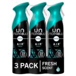 Febreze Air Mist Air Freshener Spray, Odor-Fighting Room Spray, Air Fresheners for Home and Bathroom and Kitchen, Aerosol Can, Unstopables Fresh Scent, 8.8oz, 3 Count