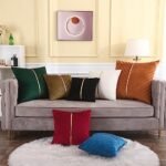 Tosleo Black Velvet Throw Pillow Covers 18x18” - Pack of 2 with Gold Leather for Modern Luxury Decor. - Image 8