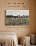 InSimSea Framed Canvas Art: Meadow Landscape, Modern Farmhouse Decor for Bedroom, Bathroom, Office - 24"x36" - Image 5