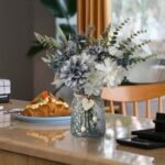Faux Flowers in Vase: Artificial Floral Centerpieces for Dining Room & Coffee Table Decor - Image 6