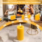 4PCS 2x4" Pure Beeswax Pillar Candles - 140 Hours Burn Time, Smokeless & Dripless for Home Decor & Spa. - Image 6