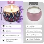 Aromatherapy Candles Gift Set - 4 Pack Scented Candles for Stress Relief, Perfect for Any Occasion. - Image 3