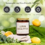 4-Pack Scented Candle Set | Aromatherapy Gifts for Him & Her | Soy Candles: Amber, Eucalyptus, Lavender & Sandalwood. - Image 4