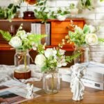 XunYee 10-Piece Mason Jar Centerpiece Set with Flower Vases for Wedding, Bridal Shower, and Engagement Decor (Rose) - Image 4