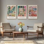 Large Framed Matisse 3-Piece Abstract Canvas Art for Living Room, 24x36 Vintage Prints for Hallway & Home Office - Image 2
