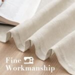 H.VERSAILTEX Natural Linen Sheer Curtains - 84" Flax Linen Blended Panels, 2-Pack, Nickel Grommet, Soft Semi-Sheer Drapes for Living Room - Image 6