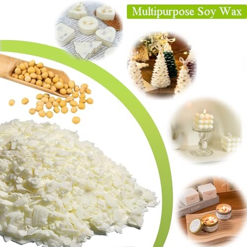 51UHIFcfyJL._SL500_.jpg DINGPAI 2lb Organic Soy Wax Flakes for Candle Making - Pure, Premium, Additive-Free Soy Wax from Farm. - Image 5