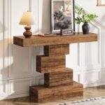 Tribesigns 42.5" Farmhouse Console Table - Narrow Rustic Brown Sofa Table for Living Room & Hallway. - Image 5
