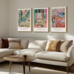 Large Framed Matisse 3-Piece Abstract Canvas Art for Living Room, 24x36 Vintage Prints for Hallway & Home Office - Image 3