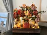 DUOER 3-Piece Mason Jar Centerpiece for Farmhouse Dining Table Decor with Wood Tray & LED Lights. Ideal for Kitchen, Living Room & Bathroom. - Image 5