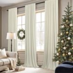 Modern Blackout Curtains: 84" Heat & Cold Blocking Drapes for Living Room & Bedroom, Cream Beige. - Image 2