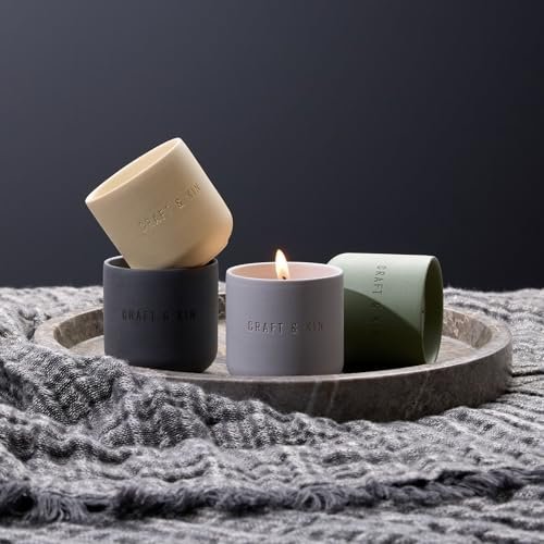 51ZmFdch3dL._SL500_.jpg Craft & Kin Candle Discovery Set | 4-Pack of 3oz Soy Blend Candles | 20-Hour Burn Time in Ceramic Jars - Image 8