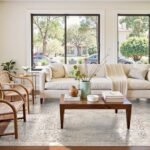 Collive 9x12 Large Area Rug: Neutral Boho, Washable, Non-Slip, Stain-Resistant, Low Pile for Living Room & Bedroom. - Image 2