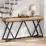 Tribesigns 55" Console Table: Farmhouse Sofa Table with Unique Metal Base for Living Room & Entryway. - Image 10
