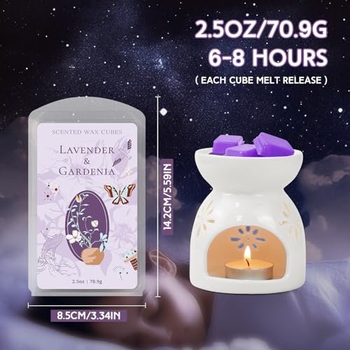 51e57FjOTuL._SL500_.jpg SCENTORINI Wax Melts - Long-Lasting Lavender Scent, 4-Pack (Sage, Chamomile, Sandalwood) - 2.5 oz - Image 4