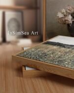InSimSea Framed Canvas Art: Meadow Landscape, Modern Farmhouse Decor for Bedroom, Bathroom, Office - 24"x36" - Image 2