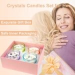 Healing Crystal Scented Candle Set: 4 Soy Candles with Amethyst, Rose, & Sage. Perfect Aromatherapy Gifts! - Image 5