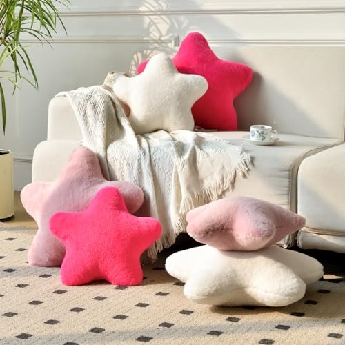 51jQp5eojCL._SL500_.jpg Xiashrk 15" Star Pillow - Plush Decorative Throw Pillow for Bed, Couch & Living Room Decor - Image 2