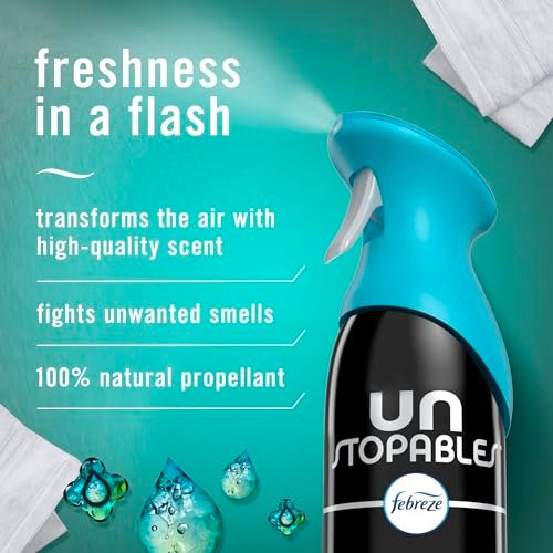 51jSIDzB5lL._SL500_.jpg Febreze Air Mist Odor-Eliminating Spray, Fresh Scent, 8.8oz Aerosol Can, 3-Pack for Home & Bathroom. - Image 2