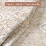 Collive 9x12 Large Area Rug: Neutral Boho, Washable, Non-Slip, Stain-Resistant, Low Pile for Living Room & Bedroom. - Image 4