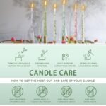 Dripless Floral Taper Candles - 10" Handmade Candle Sticks, 6 Pack for Home, Weddings, and Events - Image 8