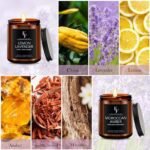 Aromatherapy Candle Gift Set: 4-Pack Soy Wax Candles (Lemon Lavender, Vanilla Sugar, Sandalwood Rose, Moroccan Amber) for Home Fragrance. - Image 2