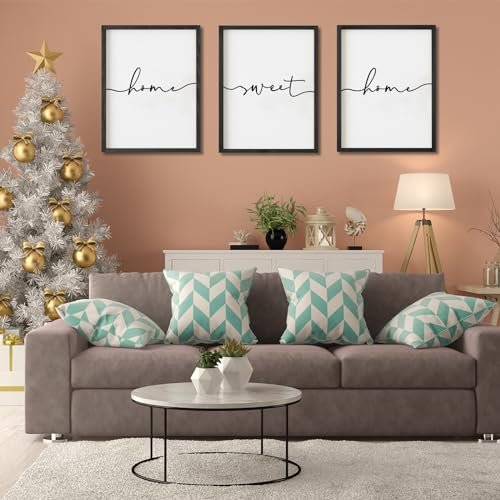51mF4WVVVNL._SL500_.jpg Heiple Set of 3 Framed Farmhouse Home Sweet Home Signs for Stylish Bedroom Wall Decor - Image 4