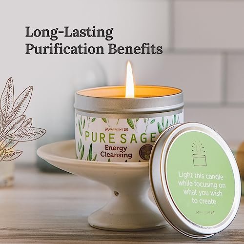 51mOzubqMwL._SL500_.jpg Pure SAGE 101 Long-Lasting White Sage Candle – 6 Oz, 35-Hour Burn, Organic Soy for Home Cleansing & Calm. - Image 2