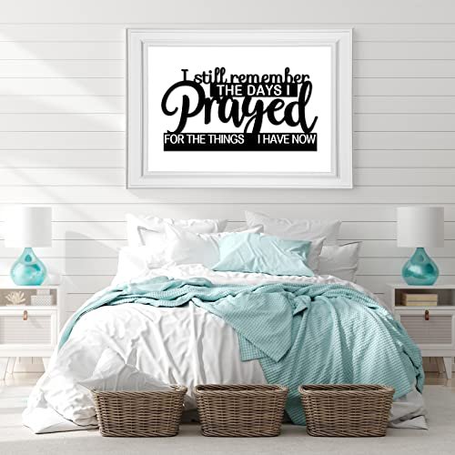 51mV4SZ0JTL._SL500_.jpg Jetec "I Still Remember the Days I Prayed" Inspirational Sign - Farmhouse Wooden Decor for Home & Office - Image 6