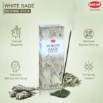 HEM White Sage Incense Sticks - 100 Count | Natural Aromatherapy for Air Purification & Relaxation - Image 2
